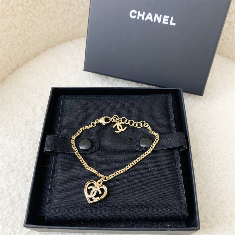 Chanel 23C Heart Bracelet in LGHW