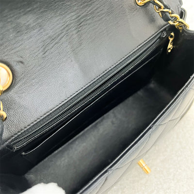 Chanel Small 22cm Diana Flap in Black Lambskin and 24K GHW