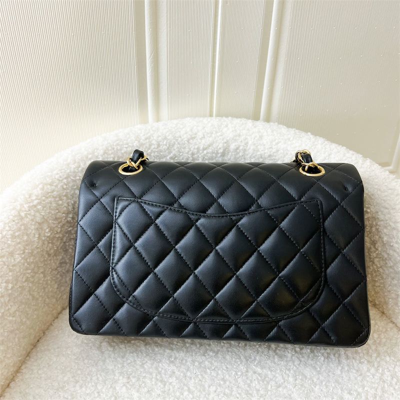 *Reserved* Chanel Small CF Classic Flap in Black Lambskin GHW