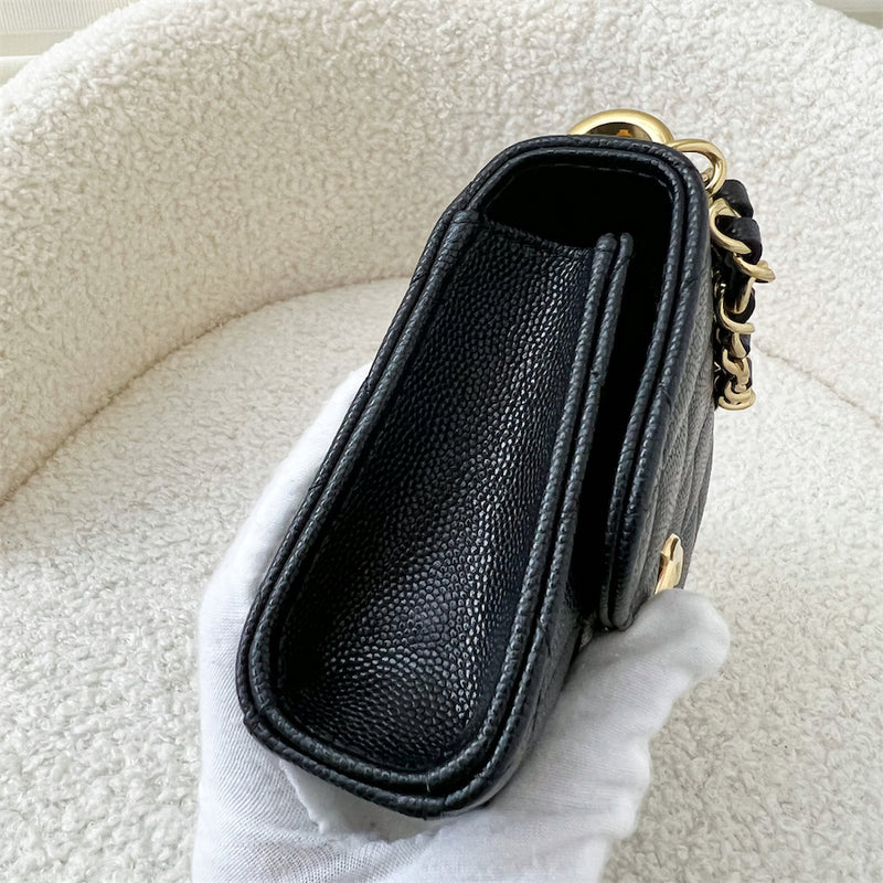 Chanel 22K Coco First Mini Clutch with Chain in Black Caviar LGHW