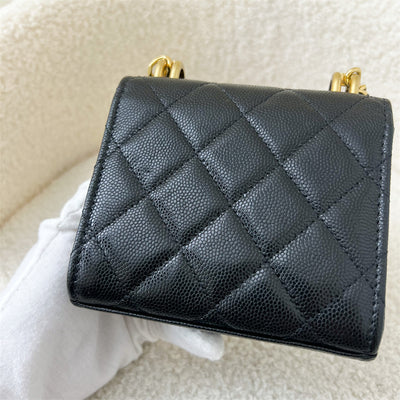 Chanel 22K Coco First Mini Clutch with Chain in Black Caviar LGHW