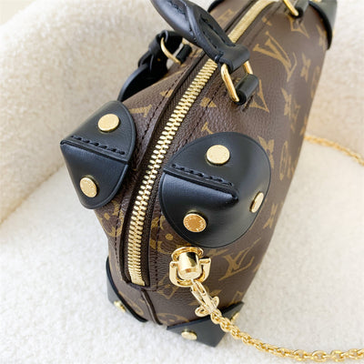 Louis Vuitton Petite Malle Souple in Monogram Canvas, Black Trim and GHW