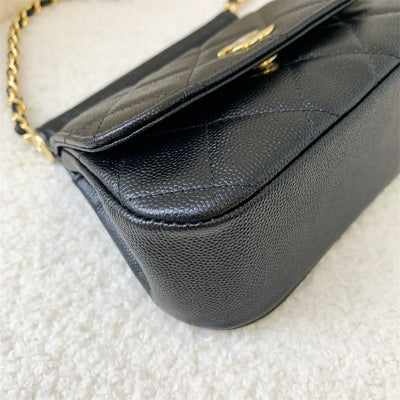 Chanel 22K Micro Clutch with Chain in Black Caviar GHW