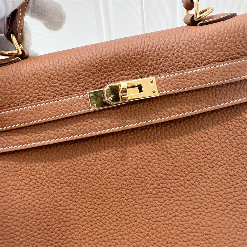 Hermes Kelly 25 in Gold Togo Leather and GHW