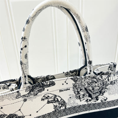 Dior Medium Book Tote in Latte Toile de Jouy Zodiac Embroidery