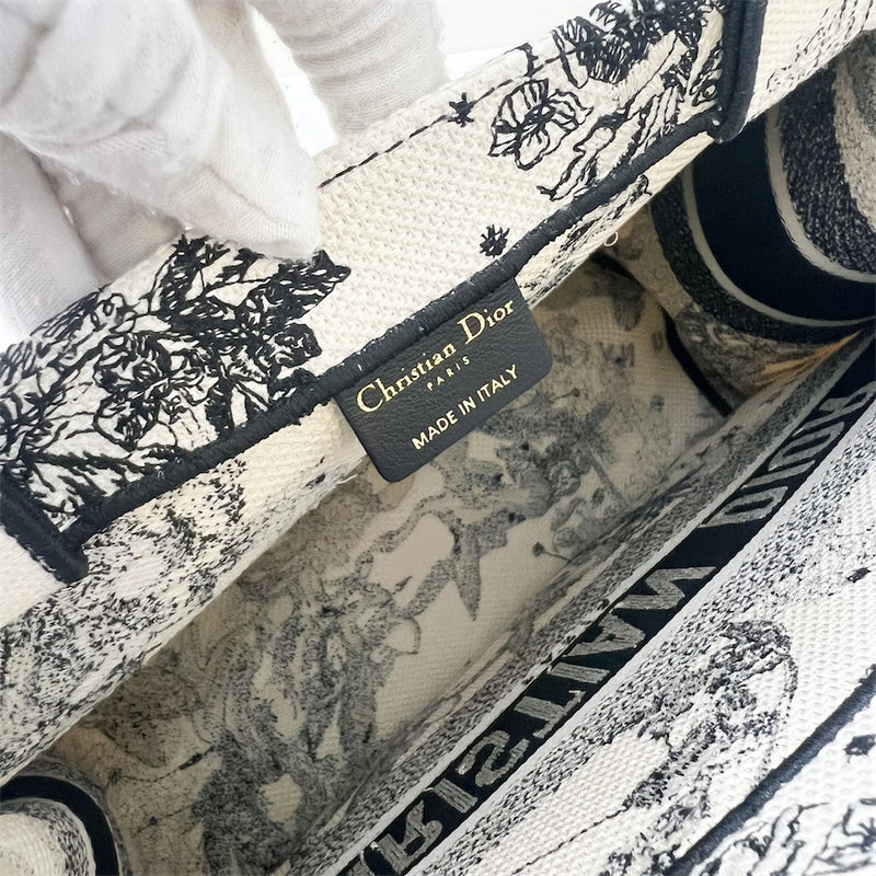 Dior Medium Book Tote in Latte Toile de Jouy Zodiac Embroidery