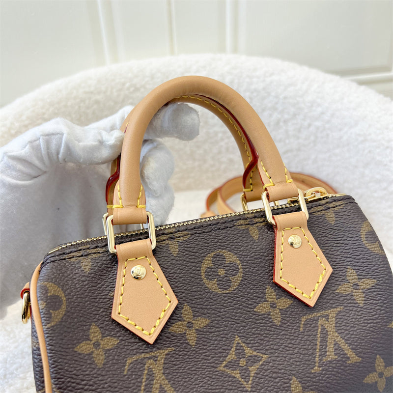 LV Nano Speedy in Monogram Canvas GHW