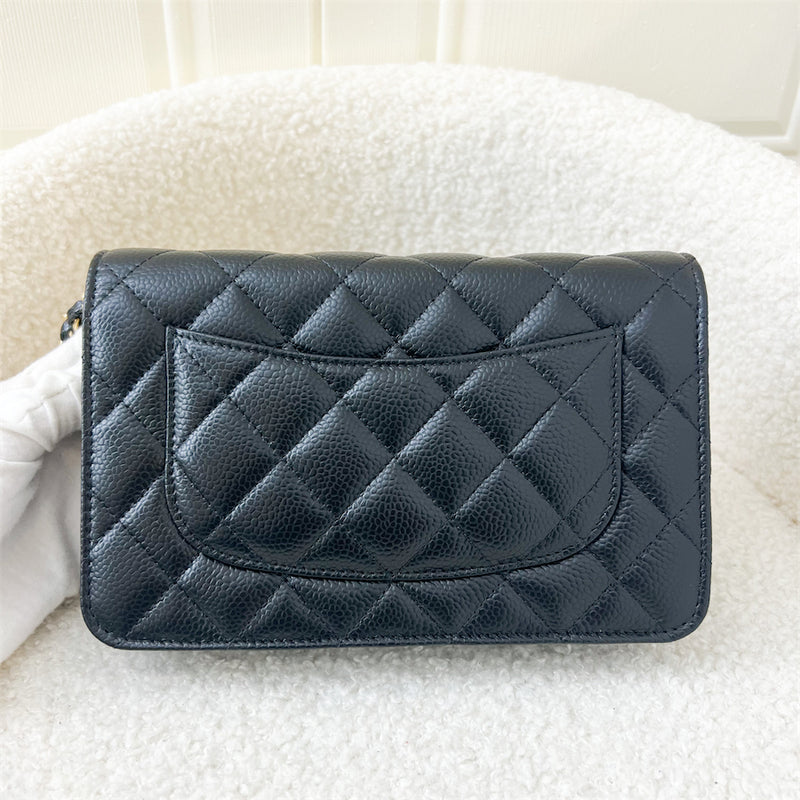 Chanel Classic Wallet on Chain WOC in Black Caviar GHW