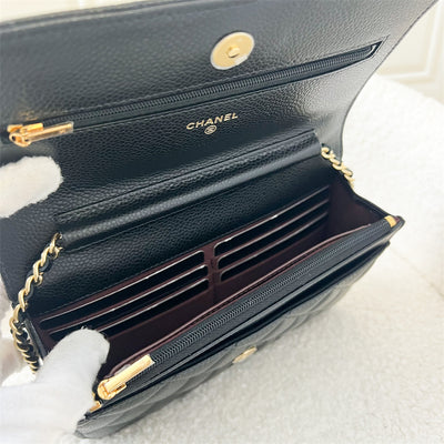 Chanel Classic Wallet on Chain WOC in Black Caviar GHW