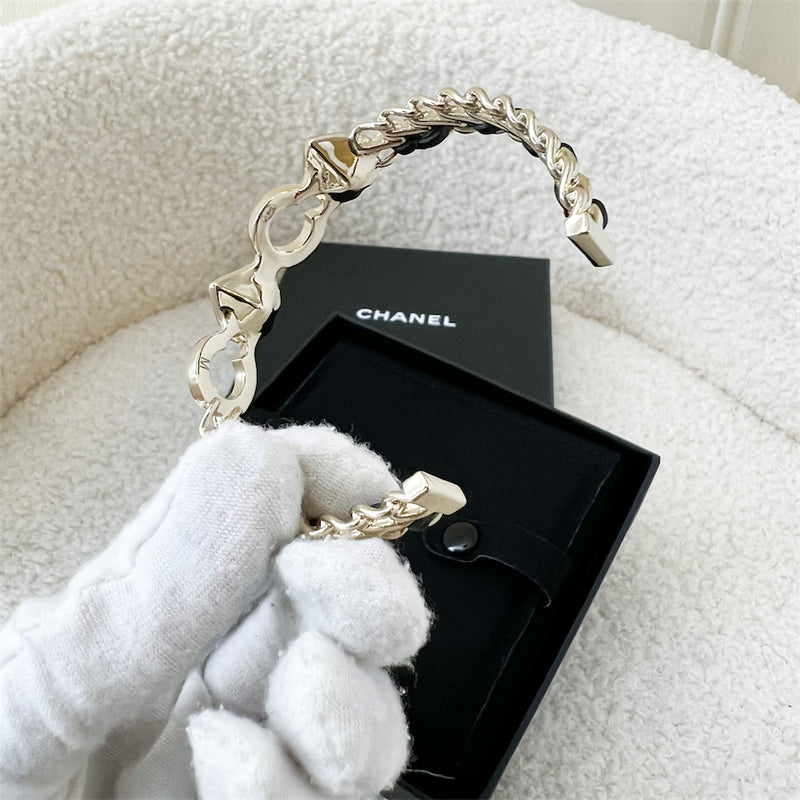 Chanel 23C VIP Gift Bracelet / Cuff with Pink Crystals (M)