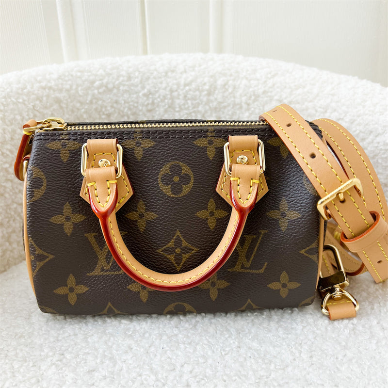 LV Nano Speedy in Monogram Canvas GHW