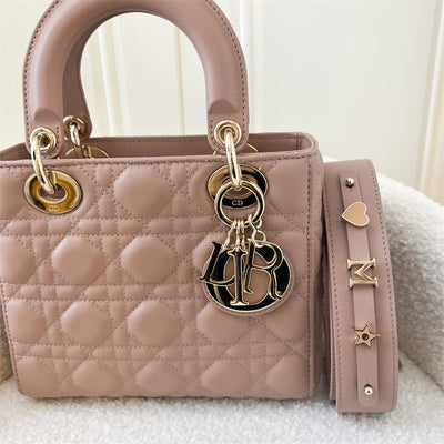 Dior Small Lady ABCDior in Nude Pink Lambskin LGHW