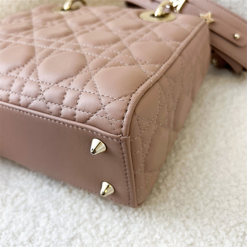 Dior Small Lady ABCDior in Nude Pink Lambskin LGHW