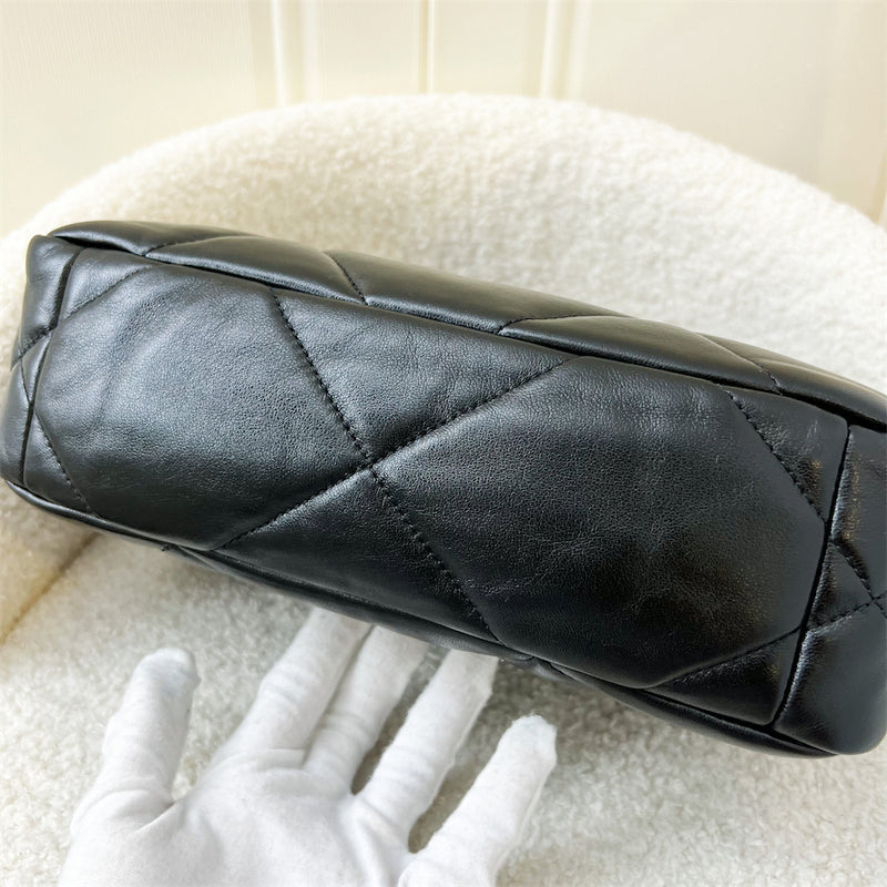 Chanel 19 Small Flap in Black Lambskin with Silver Turnlock