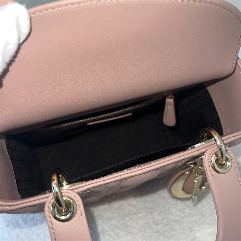 Dior Small Lady ABCDior in Nude Pink Lambskin LGHW