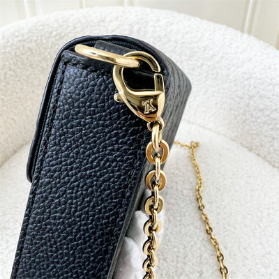 LV Felicie Pochette in Black Empreinte Leather GHW