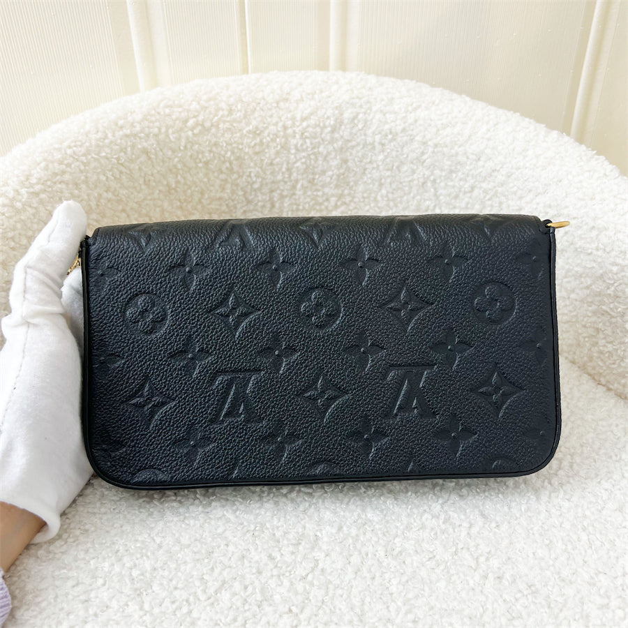 Louis Vuitton - Pochette Félicie - Black Empreinte Leather - GHW