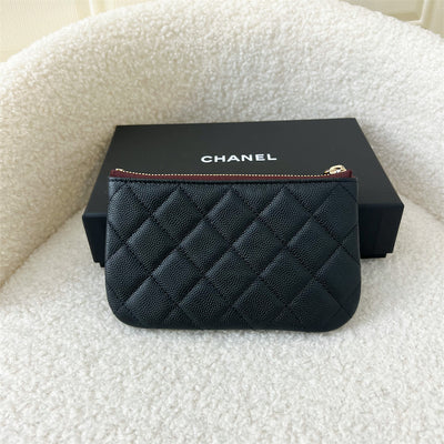 Chanel Mini O-Case in Black Caviar LGHW