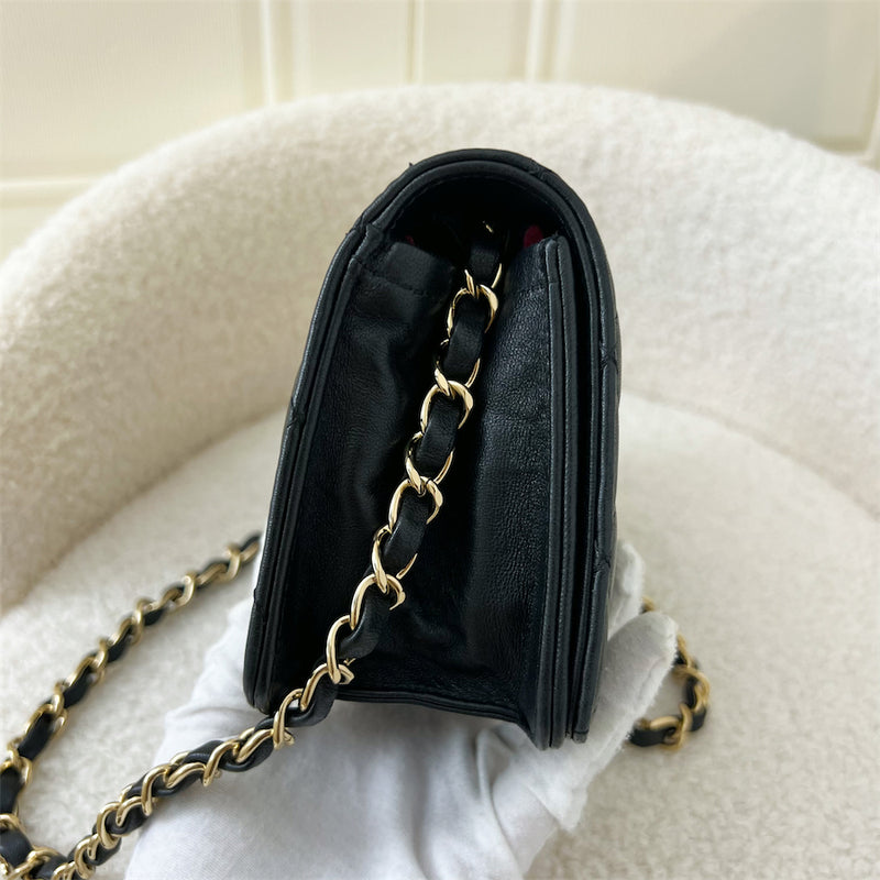 Chanel Vintage Mini Full Flap in Black Lambskin GHW