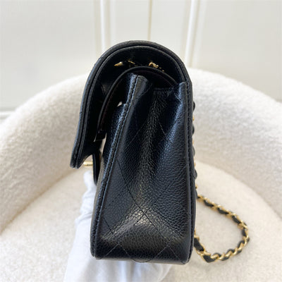 Chanel Small Classic CF Double Flap in Black Caviar GHW