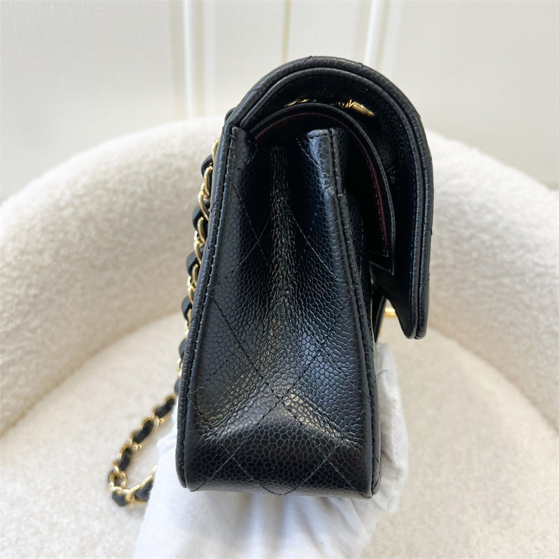 Chanel Small Classic CF Double Flap in Black Caviar GHW