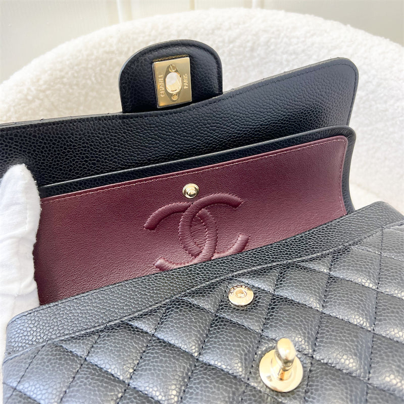 Chanel Small Classic CF Double Flap in Black Caviar GHW
