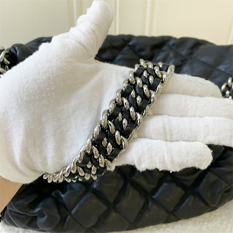 Chanel Chain Around Hobo Bag in Black Leather SHW