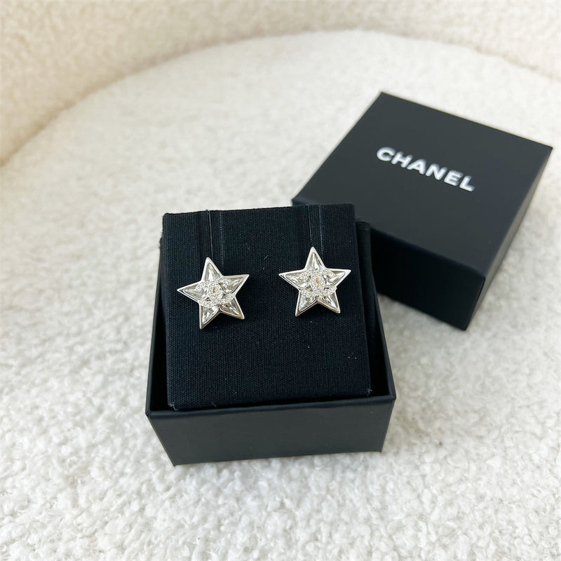 Chanel 23S Star Earrings with Crystals