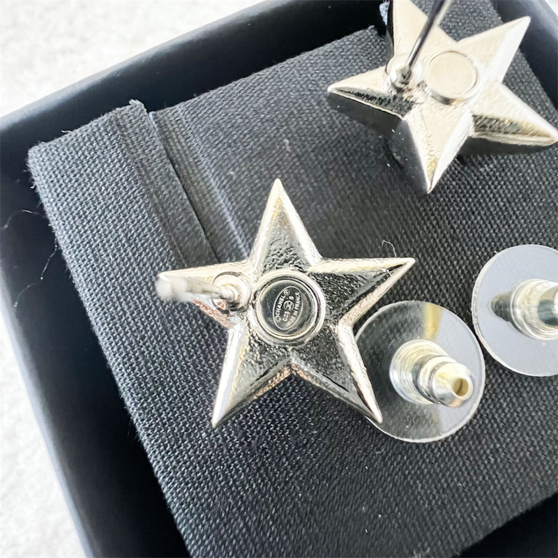 Chanel 23S Star Earrings with Crystals