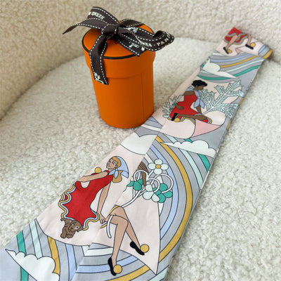 Hermes Carres Volants Twilly in 100% Silk