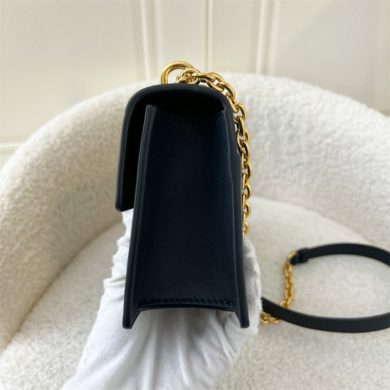 Dior 30 Montaigne East West Bag in Black Calfskin GHW