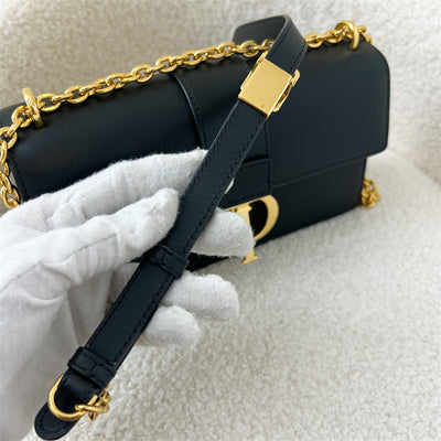Dior 30 Montaigne East West Bag in Black Calfskin GHW