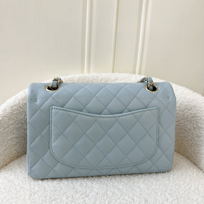 Chanel Small Classic Flap in 22P Robin Egg Blue Caviar LGHW