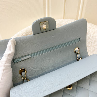 Chanel Small Classic Flap in 22P Robin Egg Blue Caviar LGHW