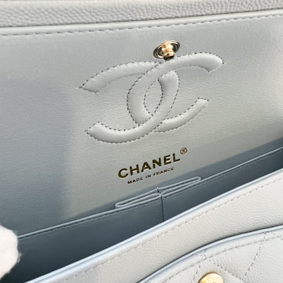 Chanel Small Classic Flap in 22P Robin Egg Blue Caviar LGHW