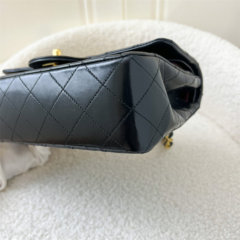 Chanel Vintage Small Classic Flap CF in Black Lambskin GHW