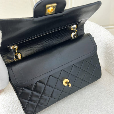 Chanel Vintage Small Classic Flap CF in Black Lambskin GHW