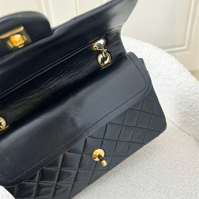 Chanel Vintage Small Classic Flap CF in Black Lambskin GHW