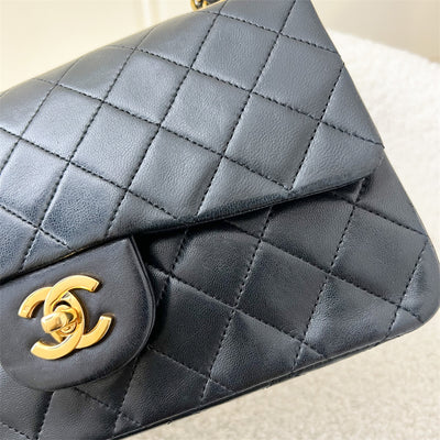 Chanel Vintage Small Classic Flap CF in Black Lambskin GHW