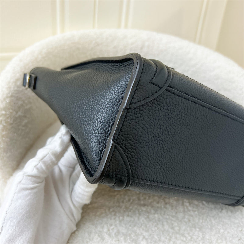 Celine Nano Luggage in Black Grained Leather SHW