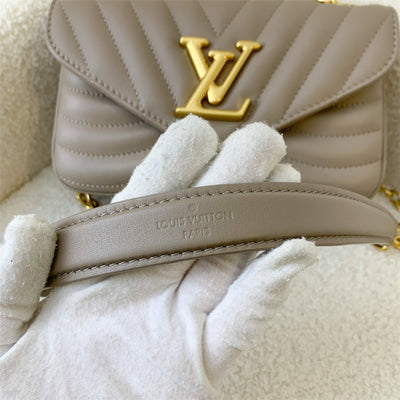 LV New Wave Chain Bag in Taupe Quilted Calfskin and GHW