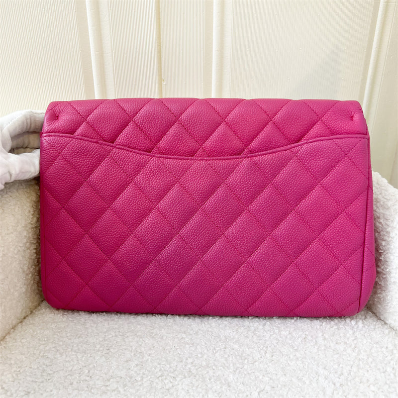 Chanel Timeless Clutch on Chain in Hot Pink Caviar SHW