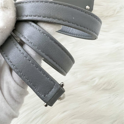 Dior Large Lady Dior in Grey Lambskin SHW