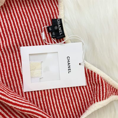 Chanel 23C Red / White Striped Tank Top