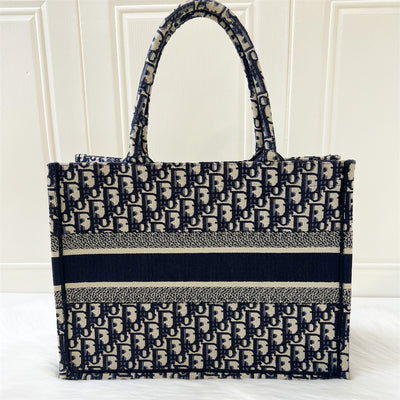 Dior Medium Book Tote in Blue Oblique Canvas