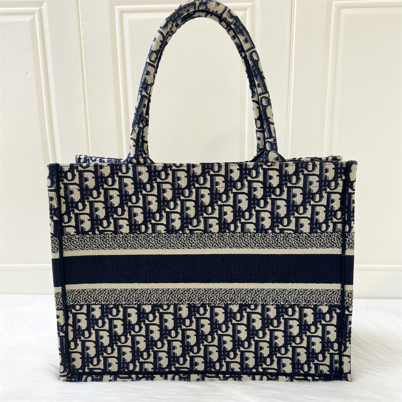 Dior Medium Book Tote in Blue Oblique Canvas