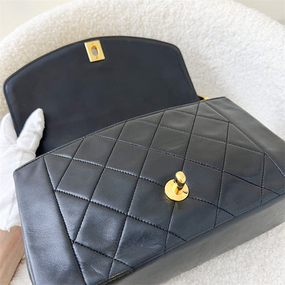 Chanel Small (22cm) Diana Flap in Black Lambskin 24K GHW