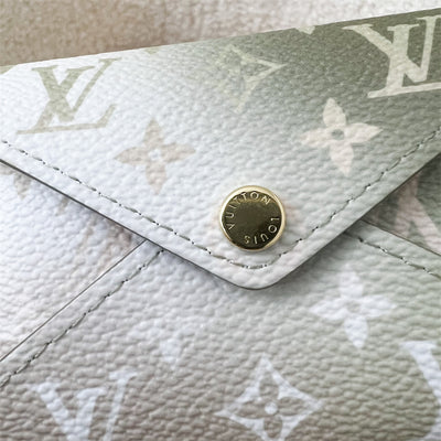 LV Kirigami Small Pouch in Ombre Khaki Monogram Canvas GHW