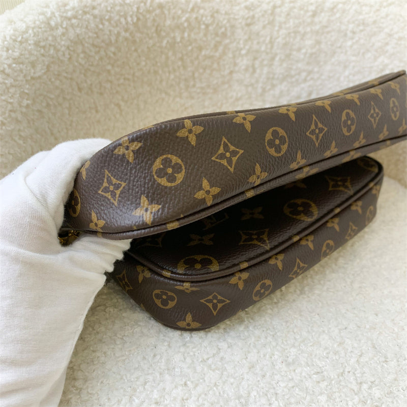 LV Multi Pochette Accessoires MPA in Monogram Canvas, Khaki Strap and GHW