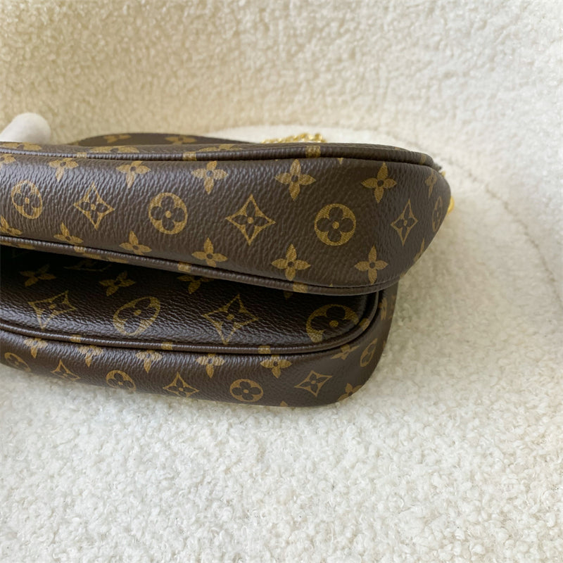 LV Multi Pochette Accessoires MPA in Monogram Canvas, Khaki Strap and GHW